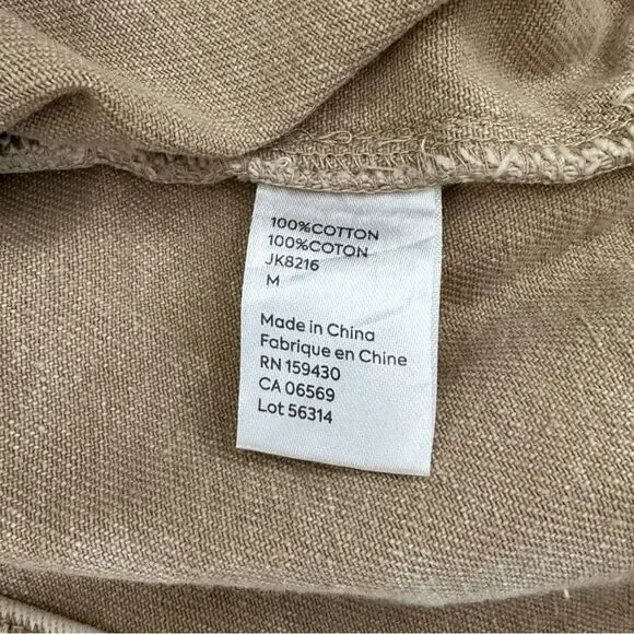 NWT Elan Joy Vest Tan Wash Button Down Denim with Pockets Sz Med - Picture 9 of 14